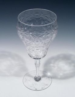 Libbey Glass SET (6) Antique Nouveau Floral Cut Engraved Brilliant ABP