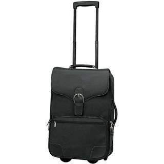 Black Leather Rolling Upright Carry on Bag Luggage $340