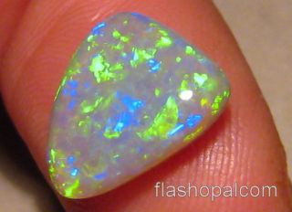 Stone 4.65ct Neon Lime Green Unset Semi Black Opal Lightning Ridge
