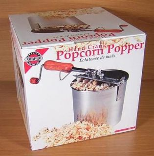 New Norpro Quality Hand Crank Popcorn Popper Maker