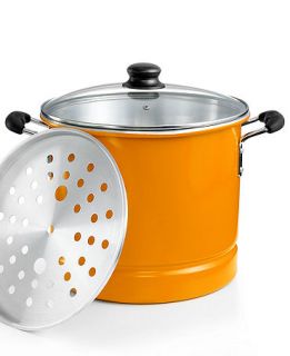 IMUSA Covered Seafood Steamer, 16 Qt. Tamale Steamer with Glass Lid