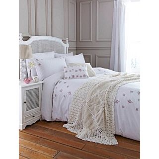 Shabby Chic Rose embroidered bed linen range   
