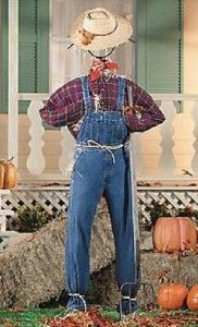 Life Sized Scarecrow Form Outdoor Fall Decoration 6 ft 4 Tall New
