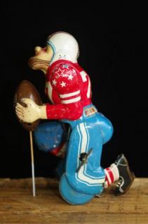 Linemar Marx Japan Tin Touchdown Pete Football Player Wind Up Toy