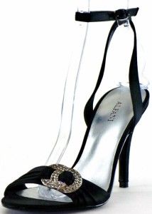 Alfani Lily Black Dress Sandals Womens Shoes Satin 8 5