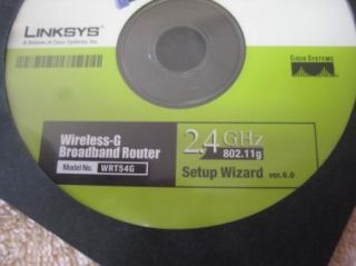 Linksys Wireless G Broadband Router CD 2 4 GHz Set Up Wizard WRT54G