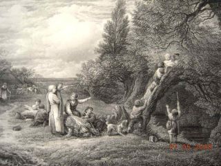 1800s Engraving The Nest Linnell