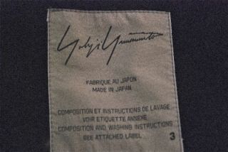 Yohji Yamamoto Highest End Black Wool Blue Denim Coat Brand New w Tags