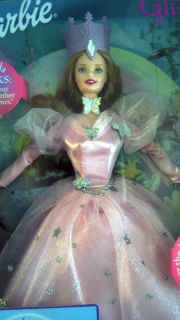 Talking Barbie Doll Glinda The Wizard of oz Good Witch Pink Gown Wand