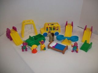 Dinosaur School House Bus + PVC Figures Replacement Play Set Playset