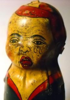 Vintage Lindstrom Crying Baby Tin Wind Up Scarce