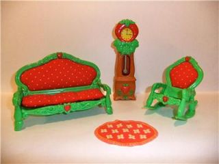 Strawberry Shortcake Berry Happy Home Living Room Furniture with Rug