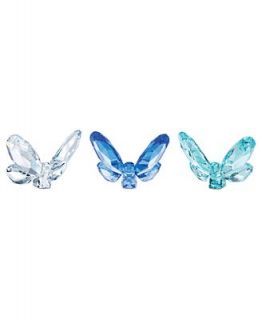 Swarovski Collectible Figurines, Set of 3 Blue Butterflies   Retired