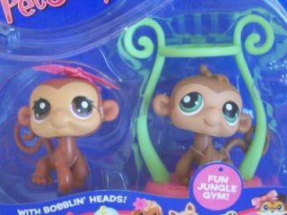 Littlest Pet Shop Monkey Twins 56 57 Retired New 2004