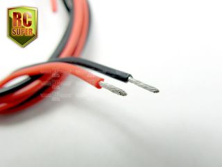 20AWG 20 AWG RC LiPo Silicone Wire Cable Red Black Heatproof 2M