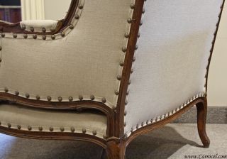 Antique French Country Bergere Living Room Chair