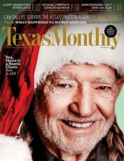Texas Monthly December 2012 Willie Nelson New Issue Santa Claus Lance