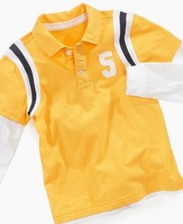 Greendog Kids Shirt, Little Boys Long Sleeve Solid Polo