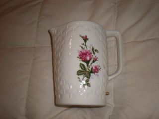 Vintage Japan Lobeco White Floral Warming Tea Pot