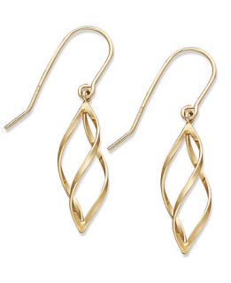 10k Gold Earrings, Spiral Drop Earrings   FINE JEWELRY   Jewelry