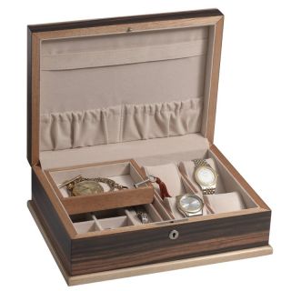 Handcrafted Damien Mens Jewelry Watch Box Case Locking Storage