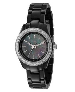 Fossil Watch, Womens Stella Black Plastic Strap 30mm ES2436