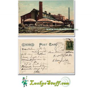 Clinton Clay Company Lock Haven PA 1922 Postcard Pennsylvania