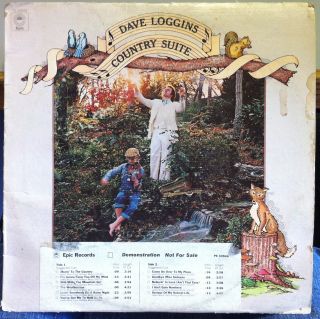 Dave Loggins Country Suite LP VG WL Promo WLP PE 33946 Record 1976 1A