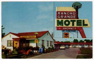 Postcard Rancho Grande Hotel in Lodi California
