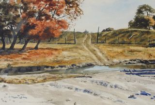 Vintage Texas Landscape Painting Artist Ivan McDougal