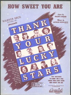 Your Lucky Stars with all the stars. Loesser & Schwartz. Remick, NYC