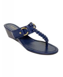 Lauren by Ralph Lauren Shoes, Ladeen Mid Wedge Thong Sandals