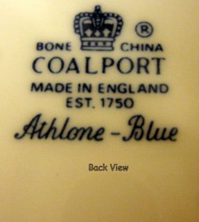 Coalport Bone China 8 Salad Plate Athlone Blue 46 EX Condition