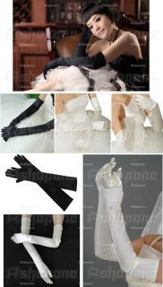 Satin Party Fancy Dress Prom Evening Wedding Bridal long Finger Gloves