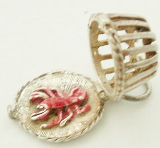 Large Vintage Nuvo Sterling Silver Lobster Pot Charm No Res