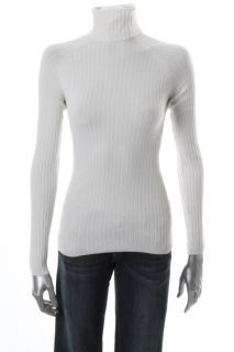 Inc New Key Item Ivory Long Sleeve Ribbed Turtle Neck Pullover Sweater