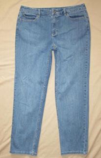 Womens Liz Claiborne Size 14 Straight Stretch Denim Jeans