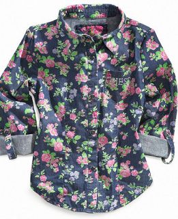 GUESS Kids Shirt, Girls Floral Print Top   Kids Girls 7 16
