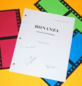Bonanza Escape Ponderosa Script Signed rpt Lorne Greene