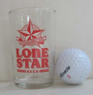 Lone Star Beer National Beer of Texas 3 5 Sampler Pub Glass