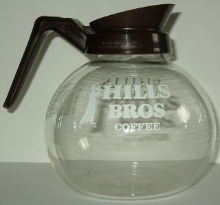 Vintage Hills Bros Coffee Pot Carafe Decanter Schott Glass Mint w Tag