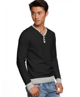 INC International Concepts Sweater, Long Sleeve Feterik Y Neck Sweater