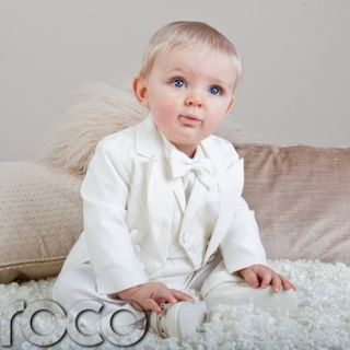Baby Boys Cream Suit Christening Pageboy Wedding Toddlers Tail Suit