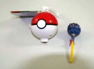 Pokemon Chupa Chups Lollipop Holder Pokeball W/ Figure   Tomy Japan