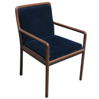 Ward Bennett Brickel Cane Carved Side Chairs Set