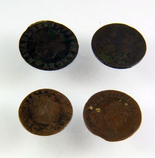 French Louis XVI Coins Liard Lot 2 1779 1785 Bronze