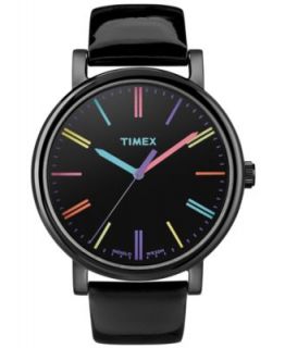 Timex Watch, Womens Originals Easy Reader Black Patent Leather Strap