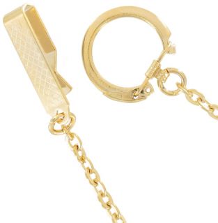 Key Chain Mens Yellow Gold GP Belt Hook Keyring 20 Extra Long