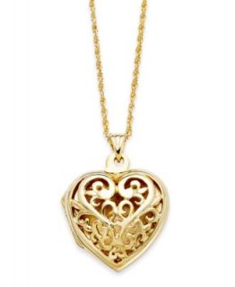 Giani Bernini 24k Gold Over Sterling Silver Necklace, Filigree Heart