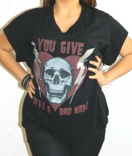Give Love A Bad Name Lords of Liverpool Skull Heart Tshirt XL